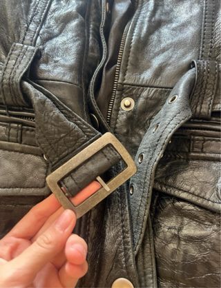 Chaqueta negra piel stradivarius 