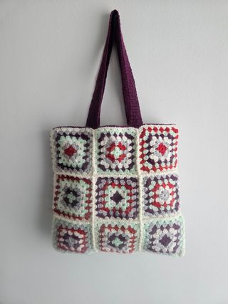 Bolso ganchillo boho hippie retro vintage con mone