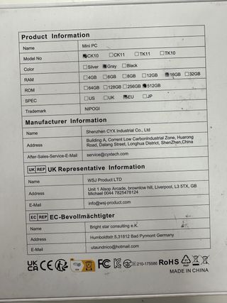 NiPoGi CK10 Mini PC, Intel i7-10710U#130094