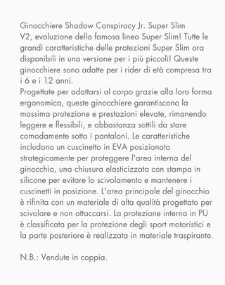 Ginocchiere BMX Bambino SHADOW JR. tg. L