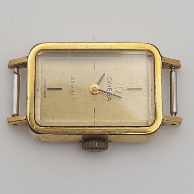 OMEGA DE VILLE PLACA DE ORO TONNEAU MUJERES
