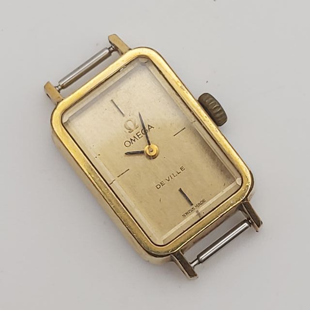 OMEGA DE VILLE PLACA DE ORO TONNEAU MUJERES