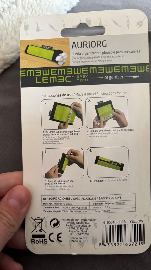 funda organizadora plegable lara auriculares