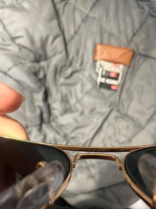 Gafas rayban aviator classic doradas polarized