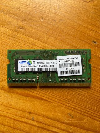 2 x Memoria RAM 2GB DDR3