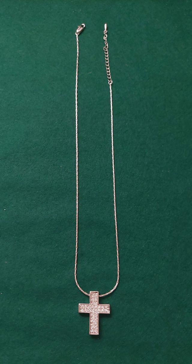 Collana in acciaio con pendente acciaio Swarovski