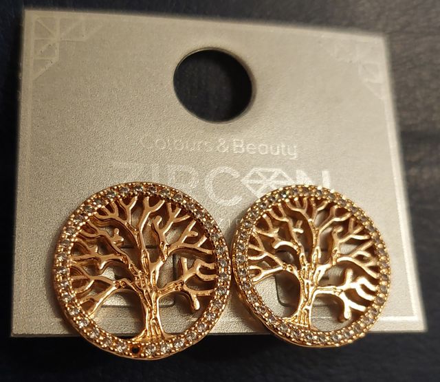 orecchini albero della vita metallo/zircone