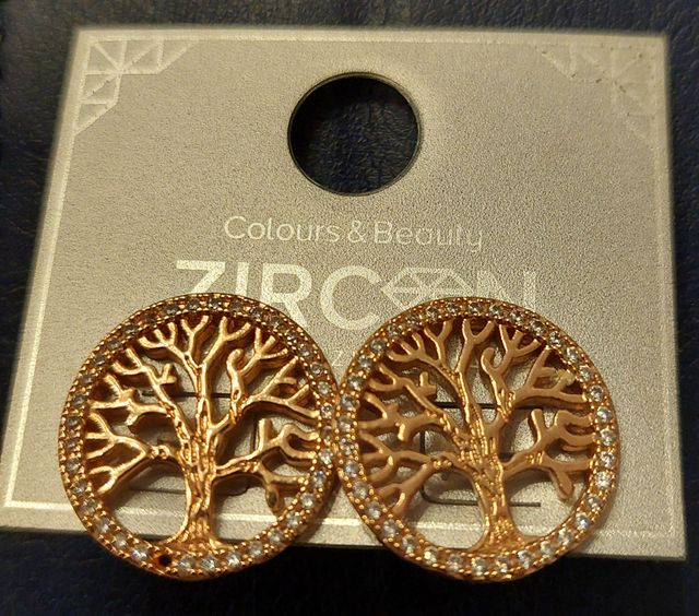 orecchini albero della vita metallo/zircone