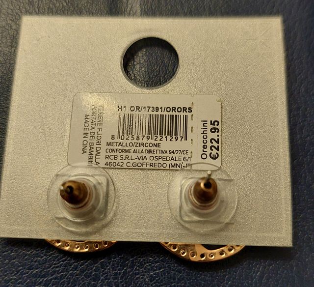 orecchini albero della vita metallo/zircone