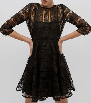Vestido NUEVO negro invitada encaje 3840