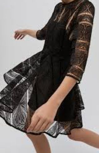 Vestido NUEVO negro invitada encaje 3840