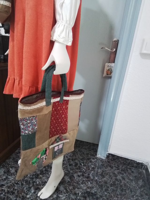 Bolso de mano estilo patchwork, vintage