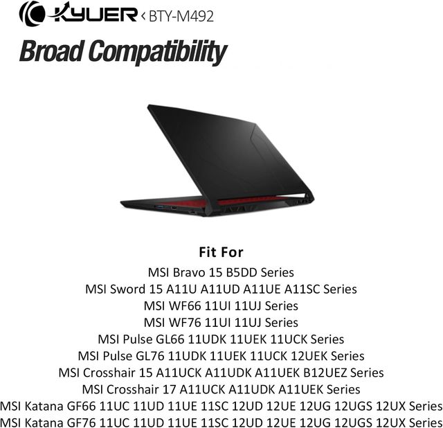 Batteria KYUER BTY-M492 per MSI Bravo 15 B5DD Sword 15