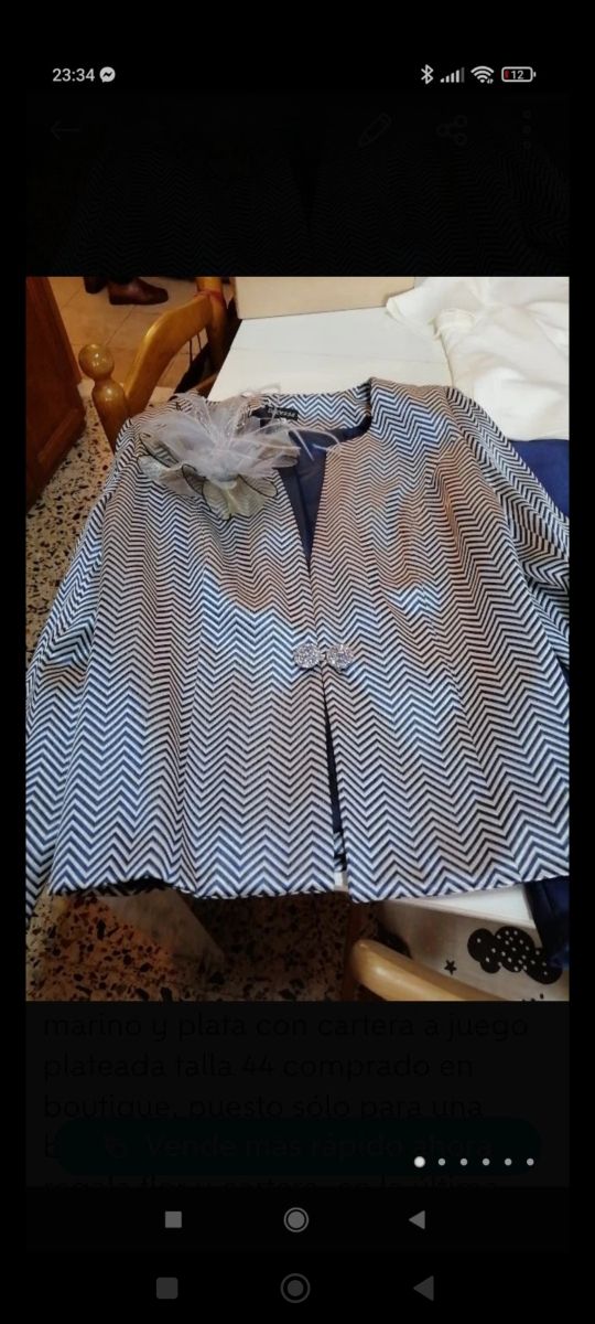 Traje ceremonia Tres piezas, talla 44