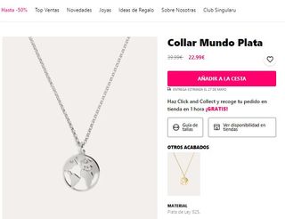 Collar Mundo Plata SINGULARU