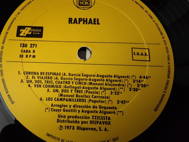 Vinilo Raphael
