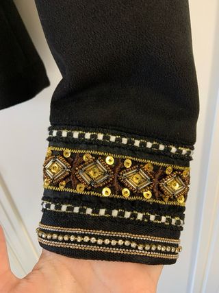 Chaqueta de ante negro de Zara talla XS