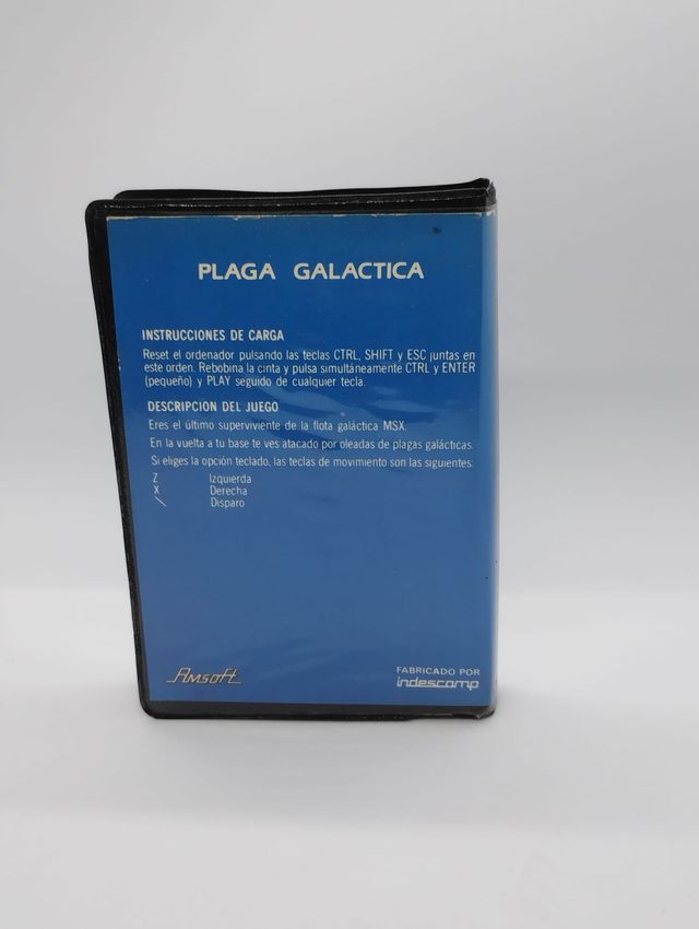 Juego Plaga Galáctica Amstrad Amsoft Estuche Azul