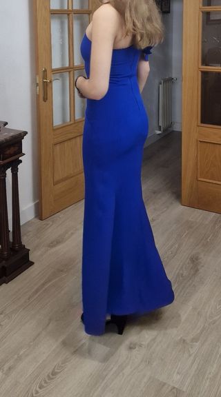 Vestido largo fiesta azul talla 36
