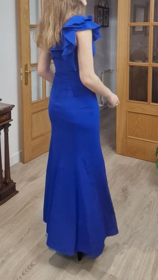 Vestido largo fiesta azul talla 36