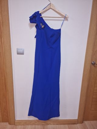Vestido largo fiesta azul talla 36
