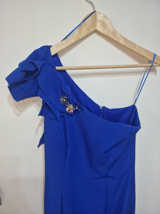 Vestido largo fiesta azul talla 36