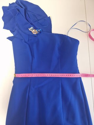 Vestido largo fiesta azul talla 36