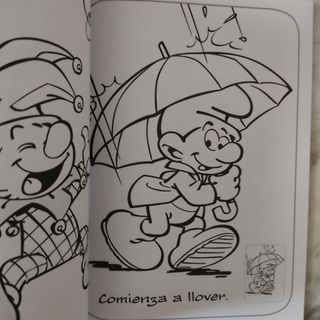 Cuadernillo colorear y pegatinas Los Pitufos 