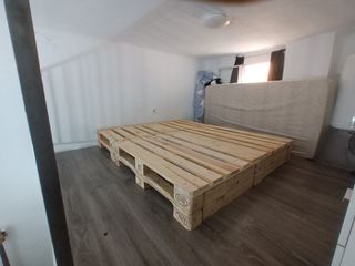 Cama somier canape madera