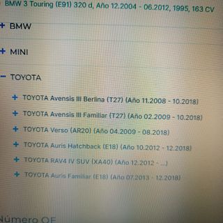 Filtro aceite BMW Toyota Mini 