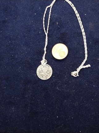 Solid silver 1926 3d coin pendant and chain 
