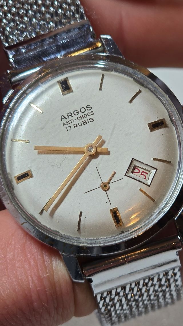Reloj Argos anti chocs 17 rubis