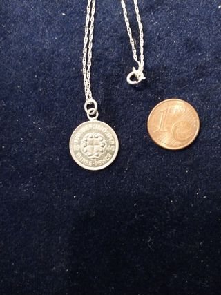 Solid silver 3 penny coin pendant