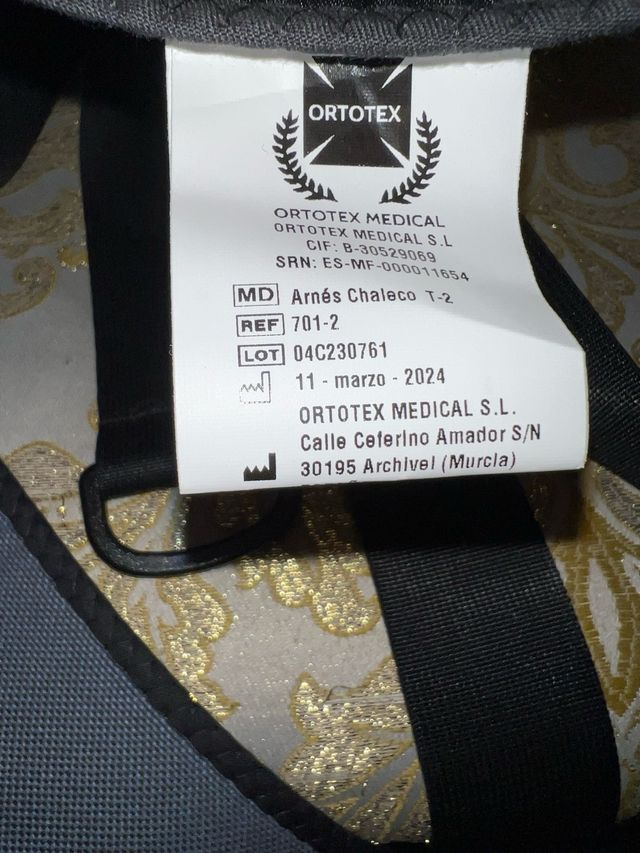 Arnés Chaleco de sujeción Tipo Peto Talla 2