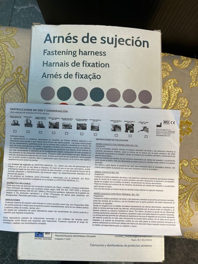 Arnés Chaleco de sujeción Tipo Peto Talla 2