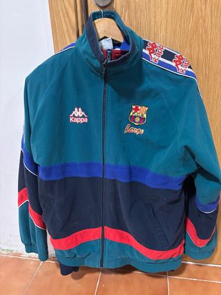 Chaqueta kappa fc barcelona vintage verde