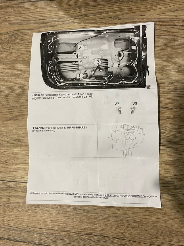 Motorino alzacristalli SX 500/500 abarth