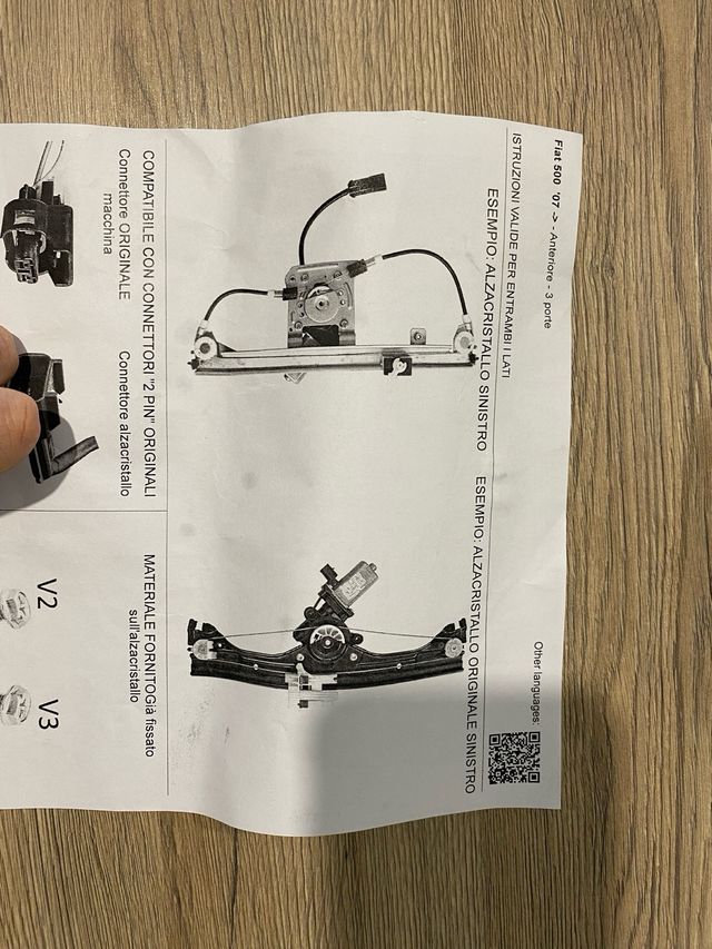 Motorino alzacristalli SX 500/500 abarth