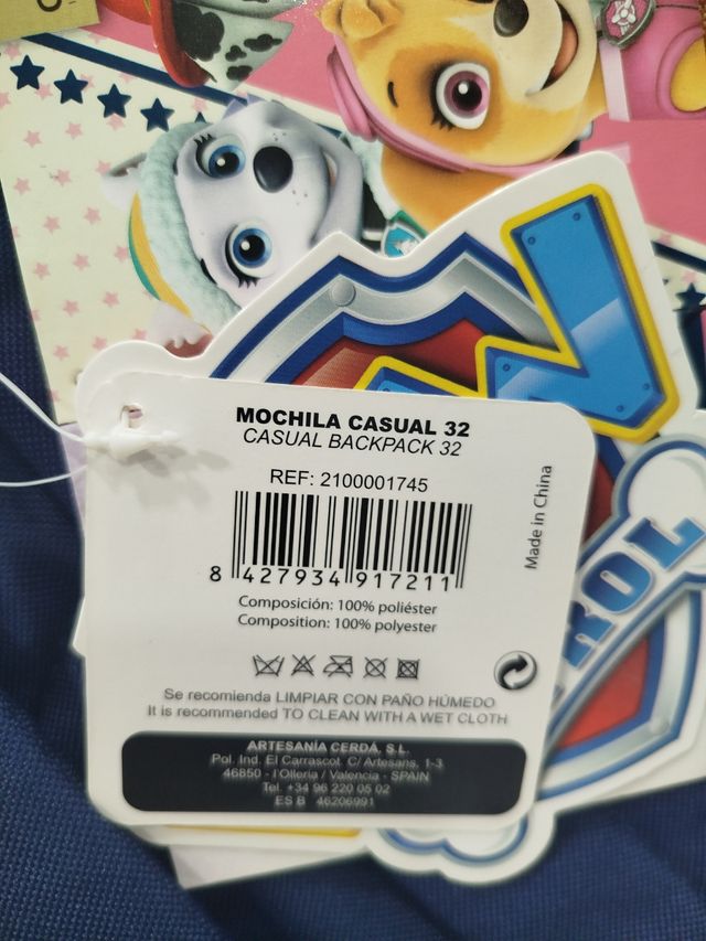 Mochila Patrulla canina Paw Patrol 32 cm