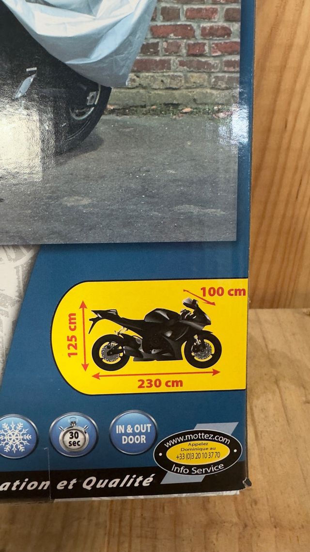 Mottez XL capa protetora para bicicletas e motos