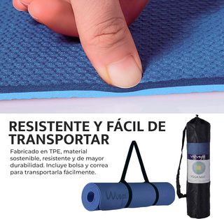 Esterilla Deporte, Yoga, Pilates, incluye bolsa