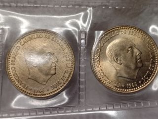 Lote,Tira completa monedas 1 peseta 1966