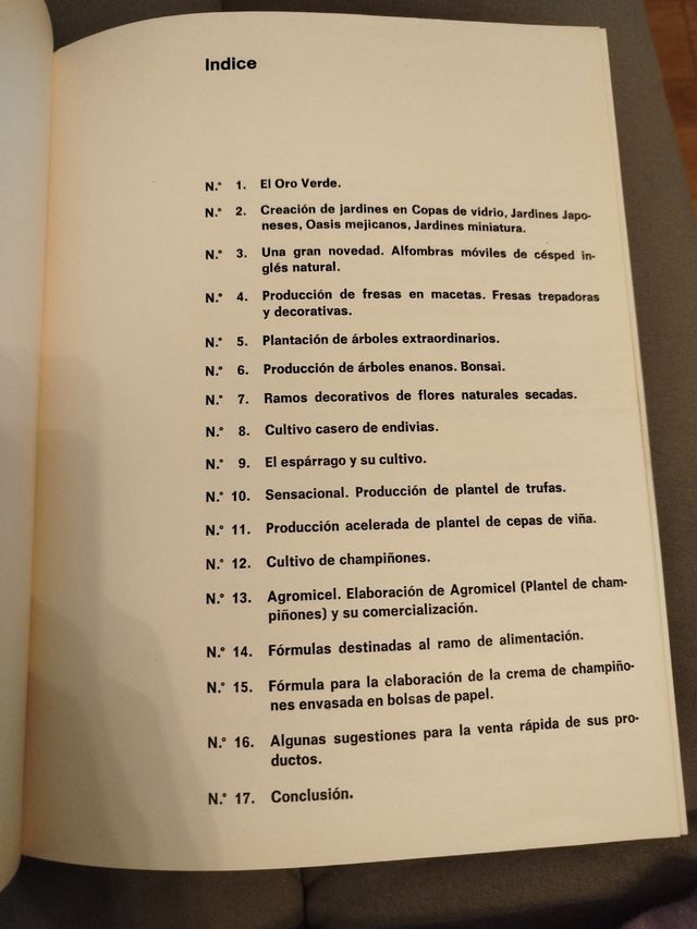 Libro "Oro Verde". Año 1972