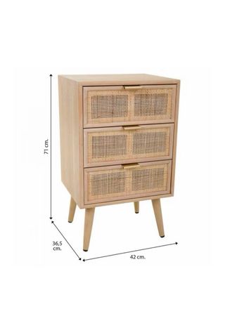 Mesita noche ratan nueva