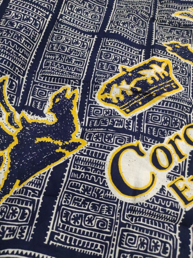 Bandana corona blu giallo bianco cotone