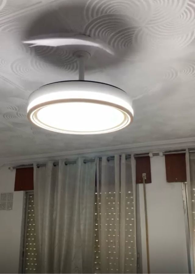 Ventilador con luz instalacion a 150