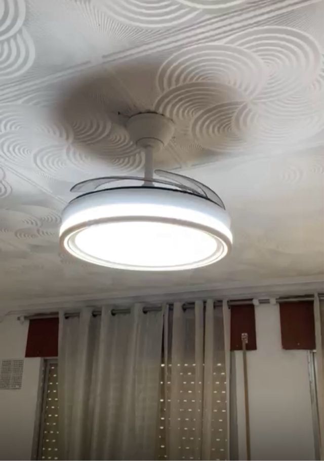 Ventilador con luz instalacion a 150