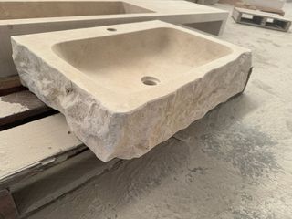 Lavabo de piedra natural de Crema Marfil
