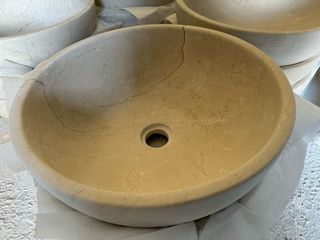 Lavabo de piedra natural crema marfil