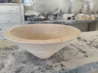 Lavabos de piedra natural crema marfil 